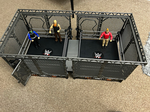 Wwe steel cage wrestling ring - cage,
